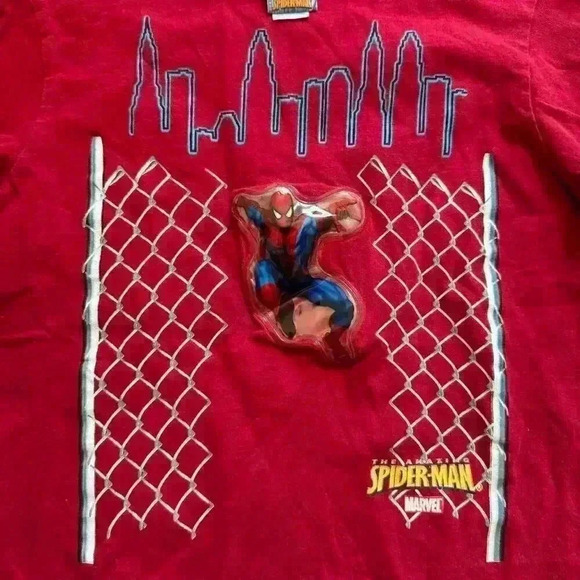 Kids spider man t shirt 2008 the amazing Spider-Man graphic tee boys 8 cotton - Picture 3 of 8